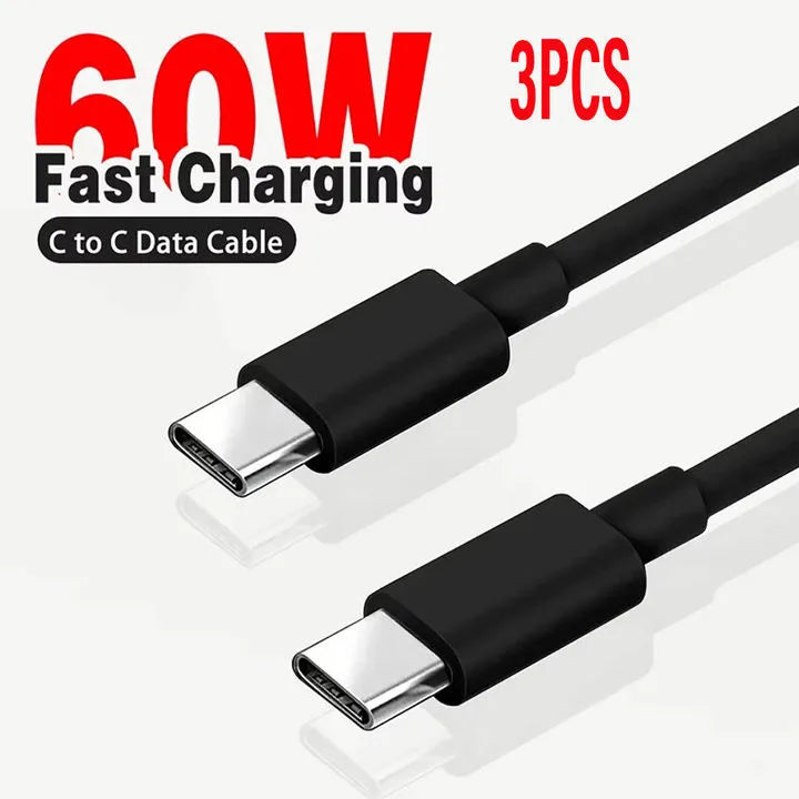 VIKEFON USB C Cable to USB C 60W Fast Charging Charger Cable Supports Fast Charging For iPhone 16 15 Samsung Xiaomi Huawei etc